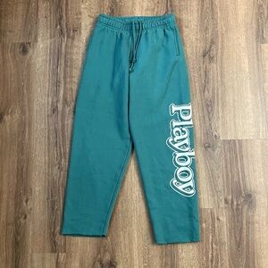 NWOT PacSun X Playboy Raw Hem Green Sweatpants Sz XS
